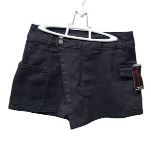 No Boundaries Womens Black Jean Skort Medium NWT